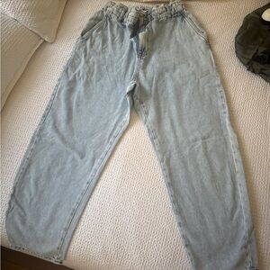 Light Blue Denim Jogger Pants